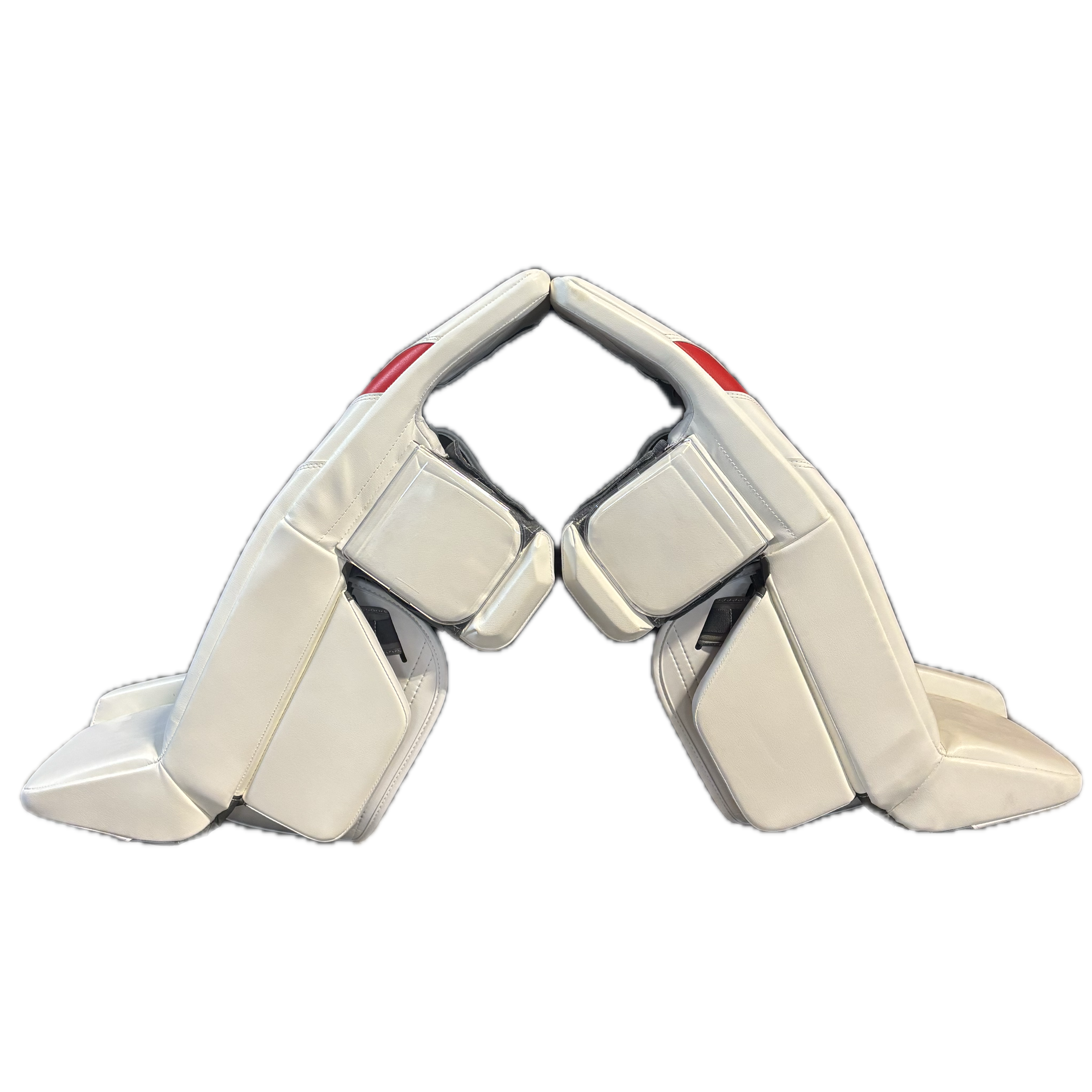 Warrior RG7 Pro - New Goalie Pad Set - Intermediate (White/Red)